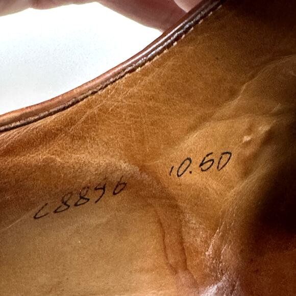 VGUC Grant Stone x J. Crew Ludlow Oxford Semi-Brogues Brown Bench Made US 10.5